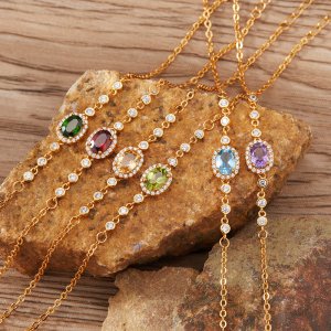 925 Natural Garnet Topaz Peridot Citrine and Amethyst Bracelet